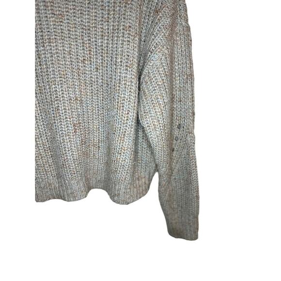 Point Sur Women’s Medium Long Sleeve Light Blue and Pink Wool Crew Neck Sweater - Picture 4 of 14